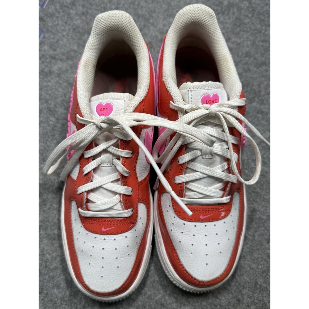 Nike Air Force 1 Athletic Shoes Youth Size 6.5 Women's Size 8 Orange & Pink - Picture 5 of 13